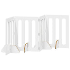 vidaXL Faltbarer Haustierzaun 4 pcs Hochglanz Weiß 201 x 38 x 70 cm