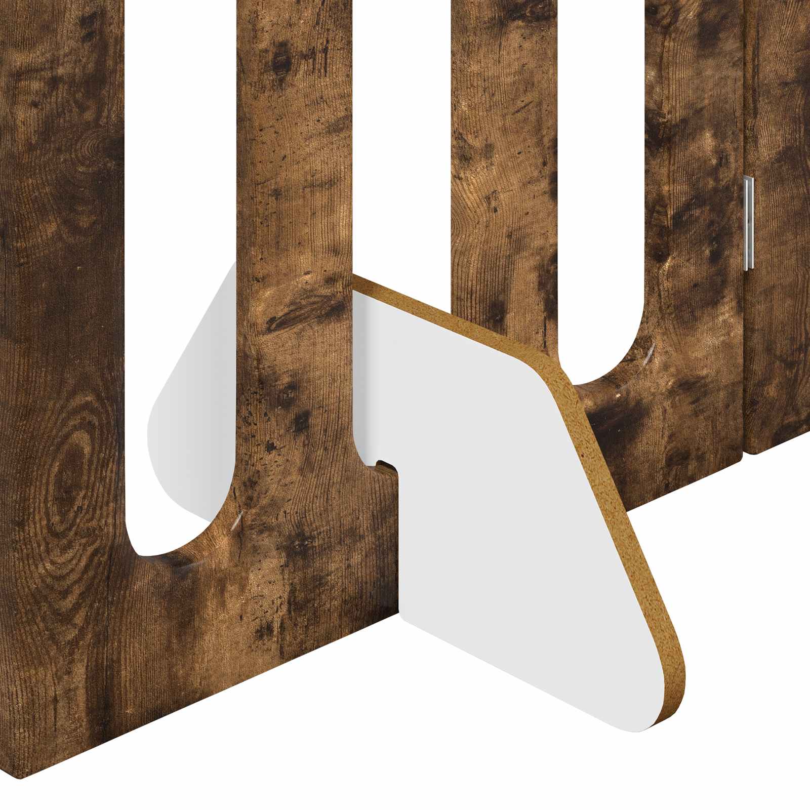 vidaXL Faltbarer Haustierzaun 2 pcs Geräucherte Eiche Holzwerkstoff