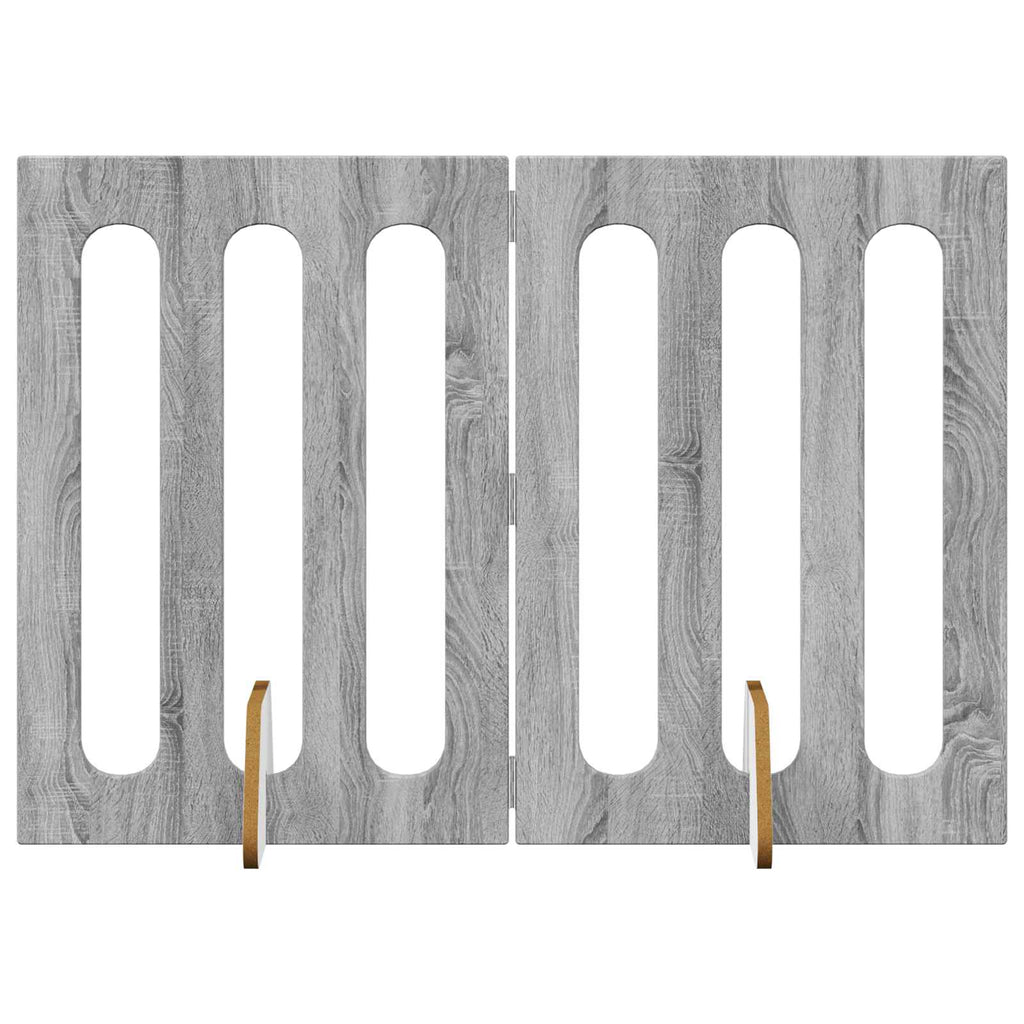 vidaXL Faltbarer Haustierzaun 2 pcs Graues Sonoma 100,5 x 38 x 70 cm