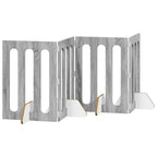 vidaXL Faltbarer Haustierzaun 4 pcs Graues Sonoma 201 x 38 x 70 cm