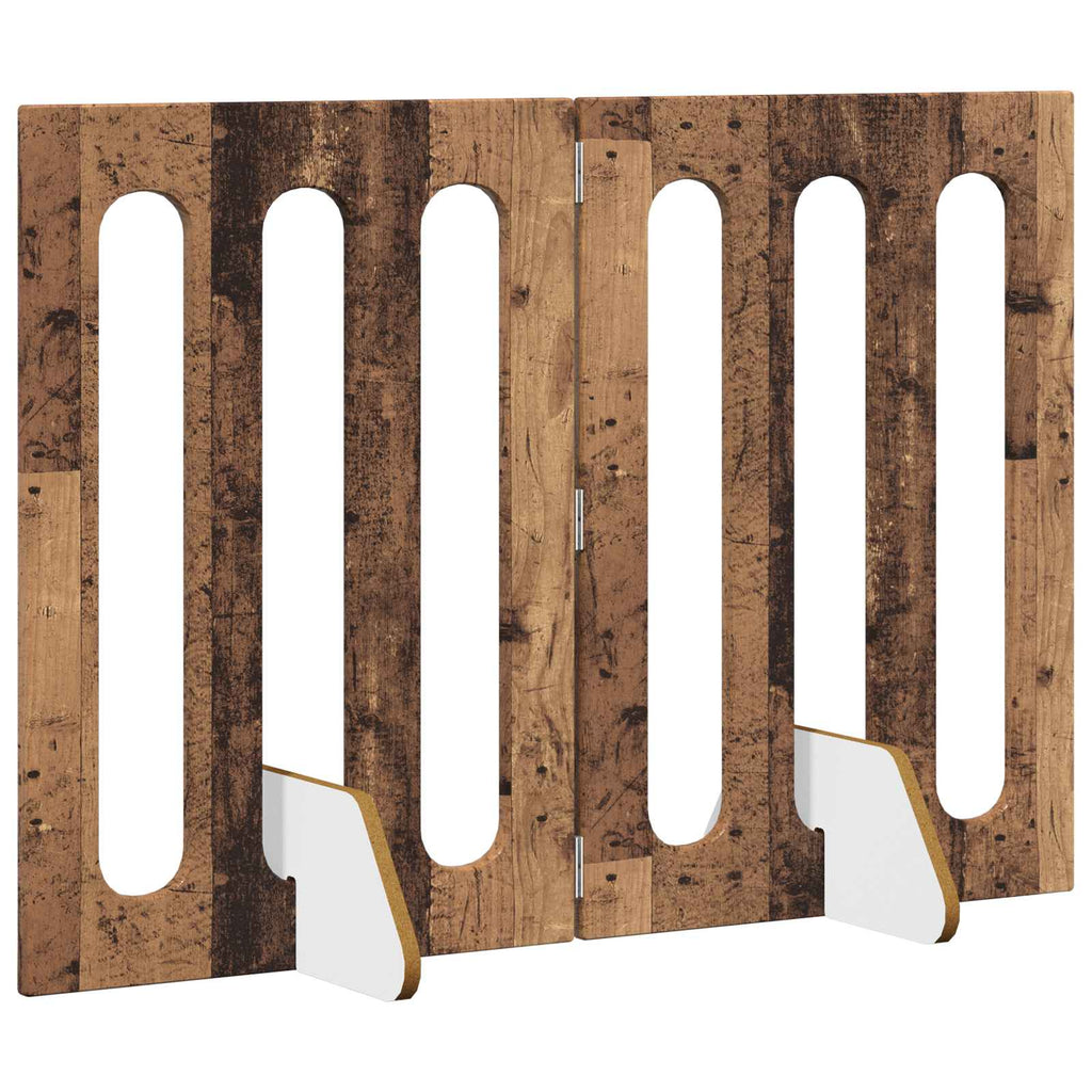 vidaXL Faltbarer Haustierzaun 2 pcs Eichenholz 100,5 x 38 x 70 cm