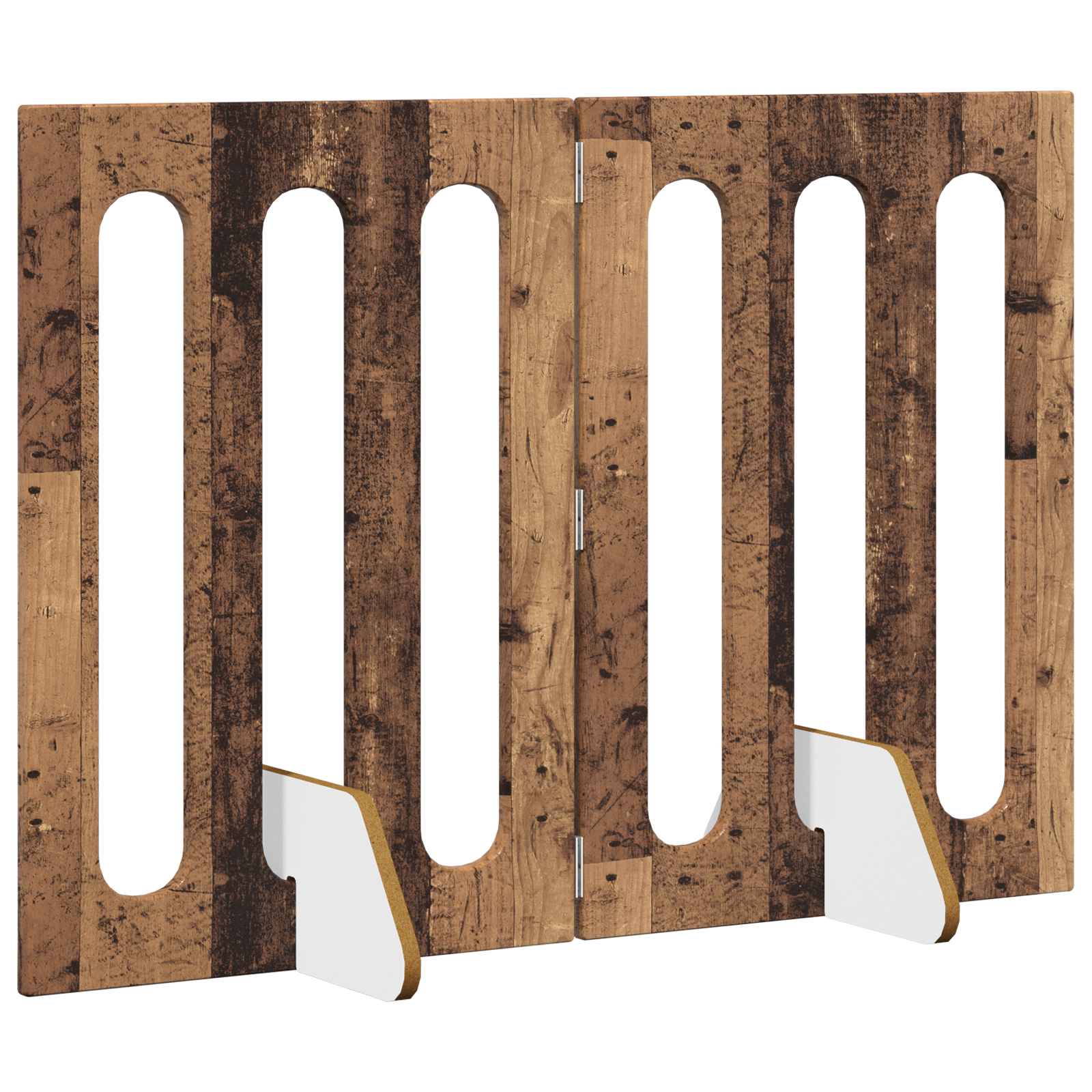 vidaXL Faltbarer Haustierzaun 2 pcs Eichenholz 100,5 x 38 x 70 cm