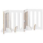 vidaXL Faltbarer Haustierzaun 4 pcs Eichenholz 201 x 38 x 70 cm