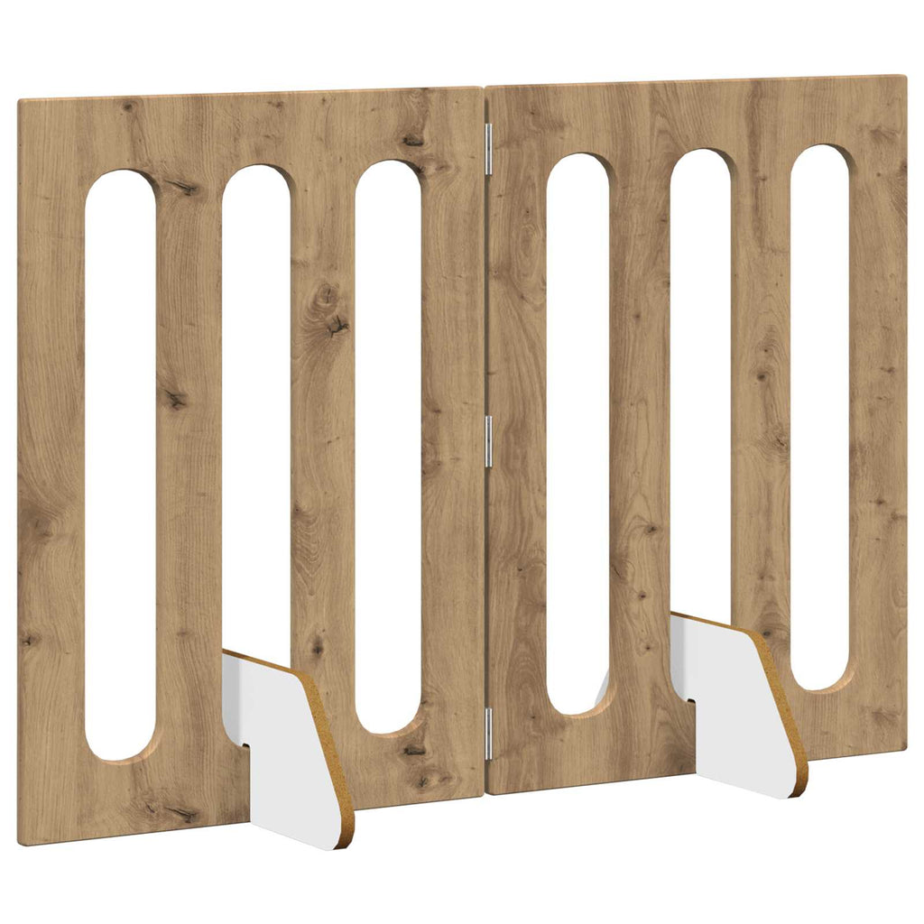 vidaXL Faltbarer Haustierzaun 2 pcs Artisan-Eiche 100,5 x 38 x 70 cm