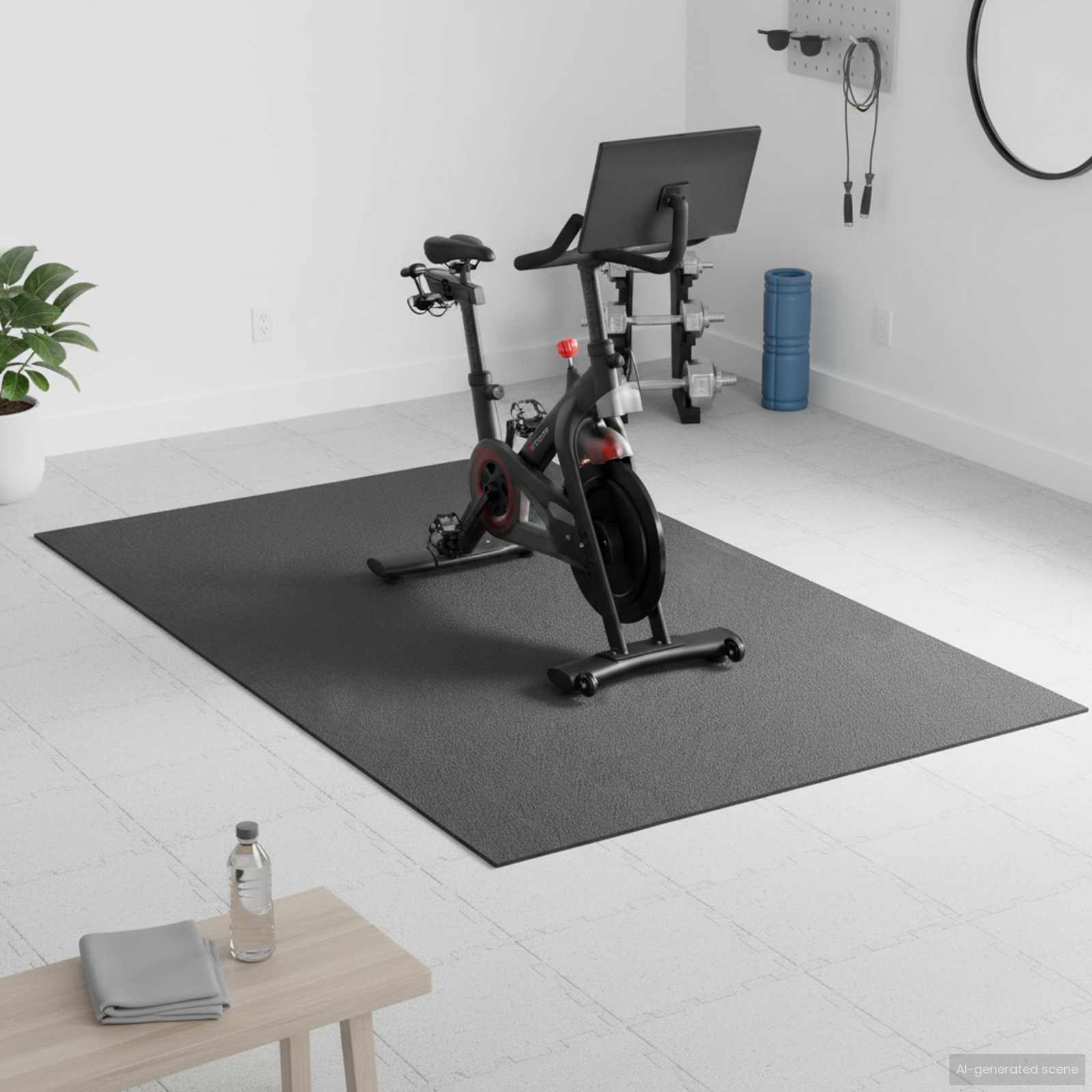 vidaXL Sport Schutzmatte Schwarz 150 x 75 x 0,6 cm Hochdichtes PVC