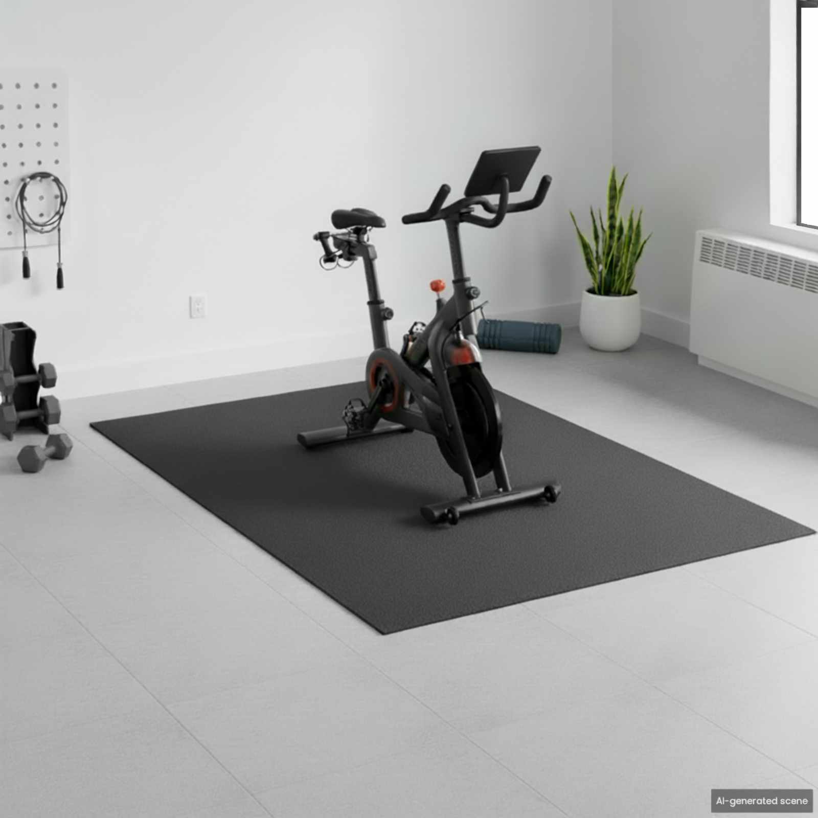 vidaXL Sport Schutzmatte Schwarz 150 x 75 x 0,6 cm Hochdichtes PVC