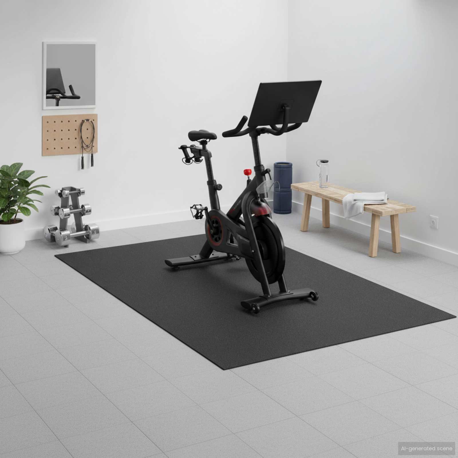vidaXL Sport Schutzmatte Schwarz 150 x 75 x 0,6 cm Hochdichtes PVC