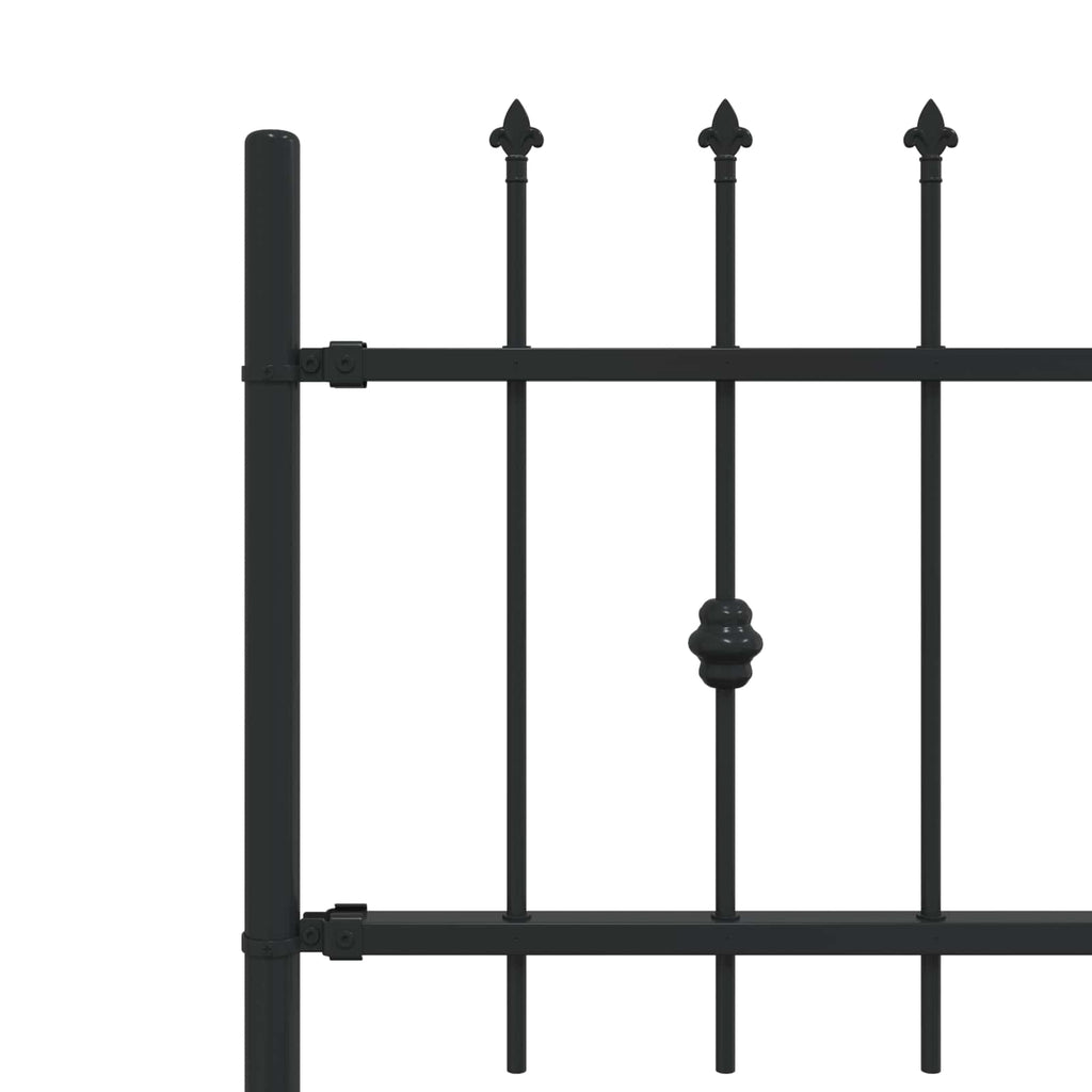 vidaXL Spießzaun Asten Schwarz