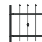 vidaXL Spießzaun Asten Schwarz