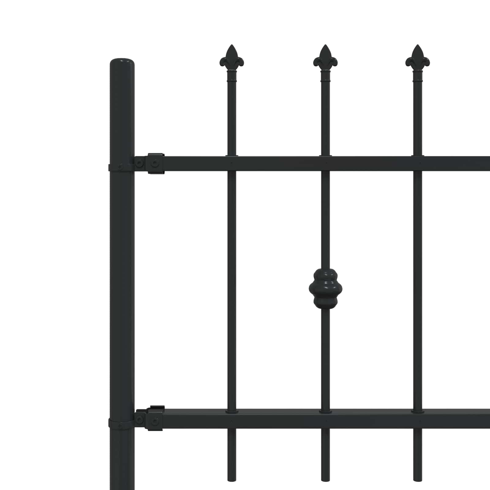vidaXL Spießzaun Asten Schwarz