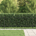 vidaXL Spießzaun Asten Schwarz 200 x 130 cm Pulverbeschichteter Stahl