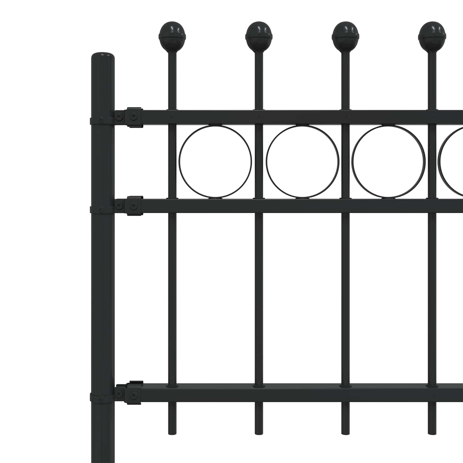 vidaXL Ringzaun TILBURG Schwarz