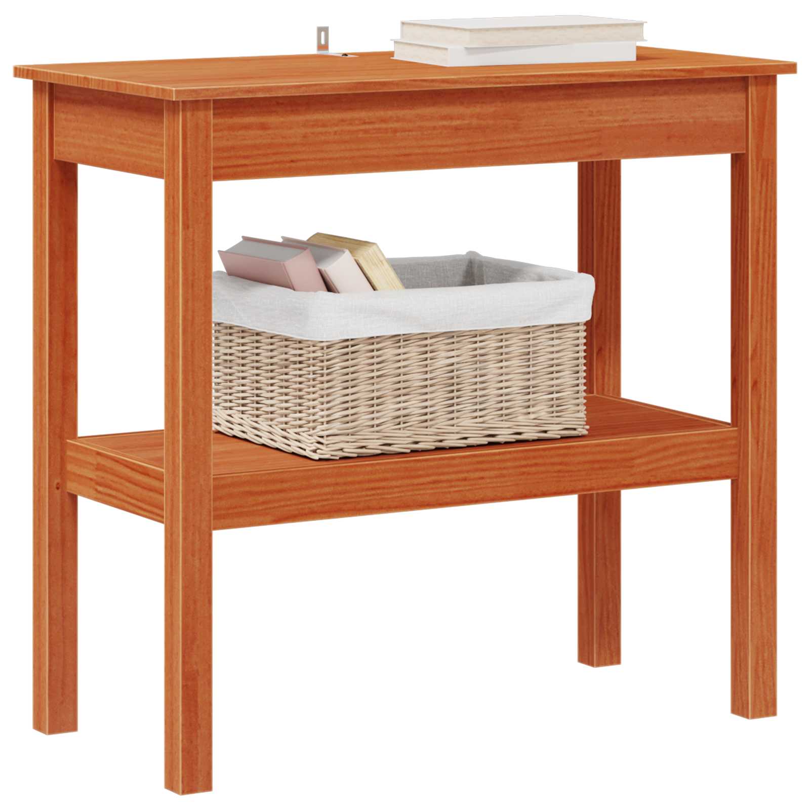 vidaXL Konsolentisch Wachsbraun 80 x 40 x 75 cm Massives Kiefernholz