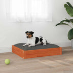 vidaXL Hundebett Wachsbraun 51,5 x 44 x 9 cm Massivholz Kiefer