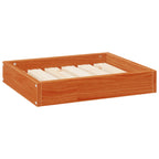 vidaXL Hundebett Wachsbraun 51,5 x 44 x 9 cm Massivholz Kiefer