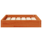 vidaXL Hundebett Wachsbraun 51,5 x 44 x 9 cm Massivholz Kiefer