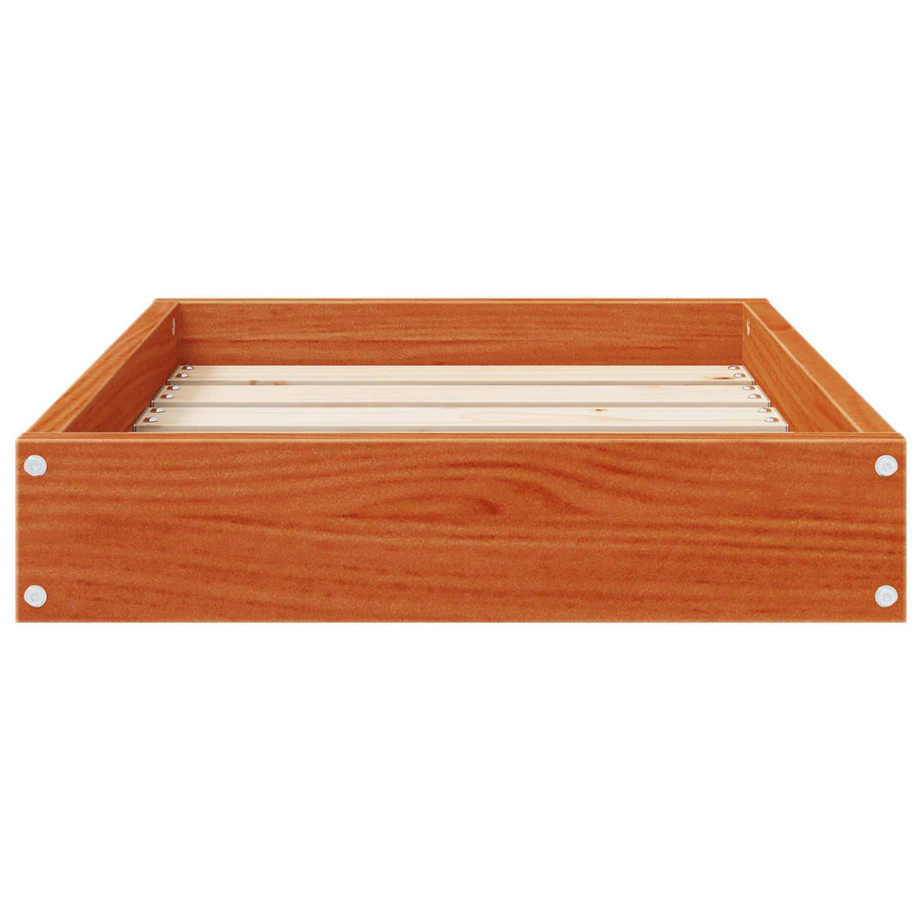 vidaXL Hundebett Wachsbraun 51,5 x 44 x 9 cm Massivholz Kiefer