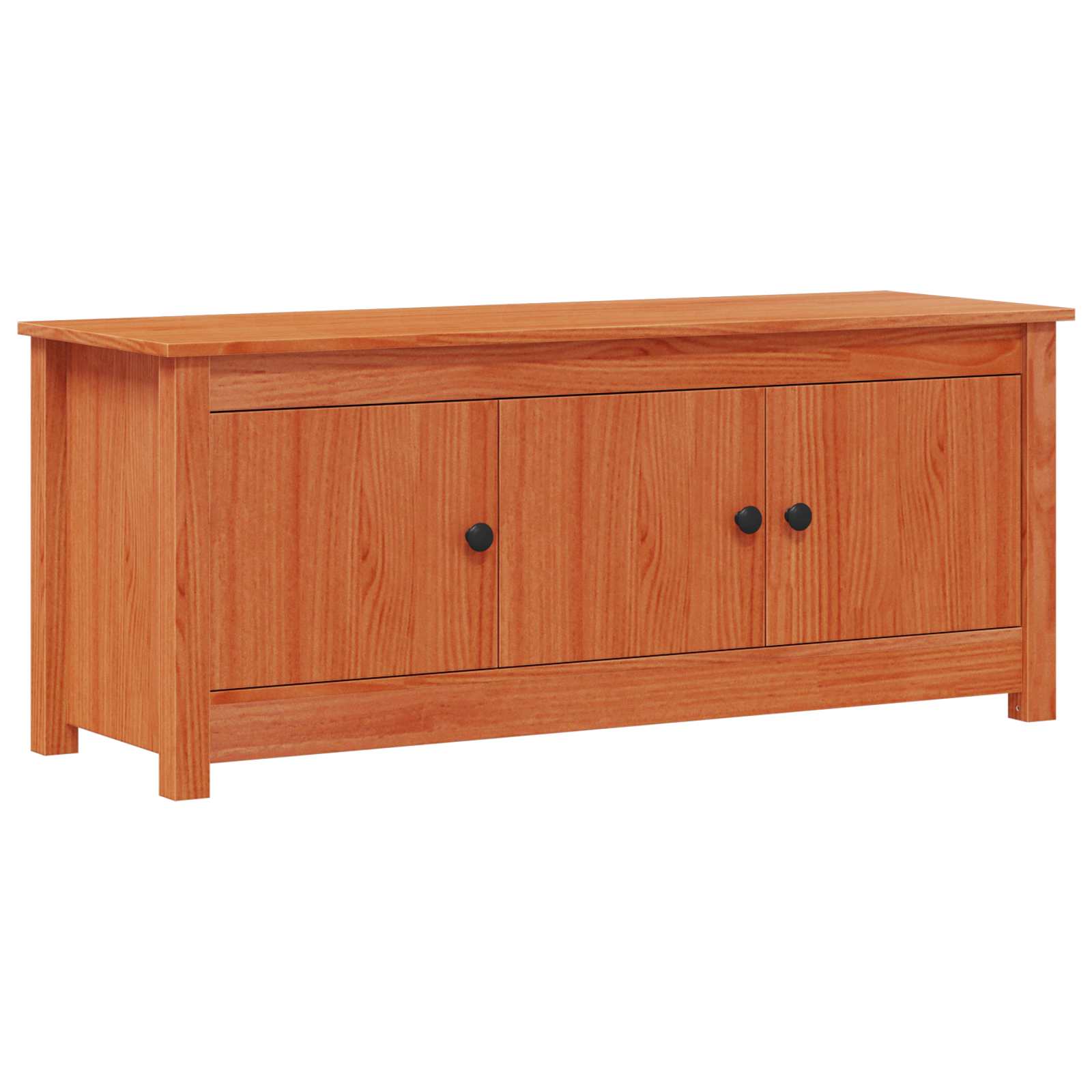 vidaXL Schuhschrank Wachsbraun 110 x 38 x 45,5 cm Massives Kiefernholz