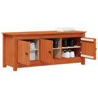 vidaXL Schuhschrank Wachsbraun 110 x 38 x 45,5 cm Massives Kiefernholz