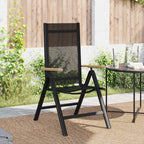 vidaXL Liegestühle für den Garten 2 pcs Schwarz 58 x 73 x 111,5 cm