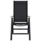 vidaXL Liegestühle für den Garten 2 pcs Schwarz 58 x 73 x 111,5 cm