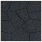 vidaXL Gehwegstein 6 pcs Schwarz 40,5 x 40,5 x 2 cm Gummi