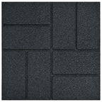 vidaXL Gehwegstein 6 pcs Schwarz 40,5 x 40,5 x 2 cm Gummi