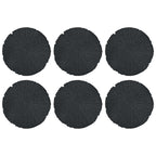 vidaXL Trittsteine 6 pcs Schwarz Ø 45 x 1,8 cm Gummi