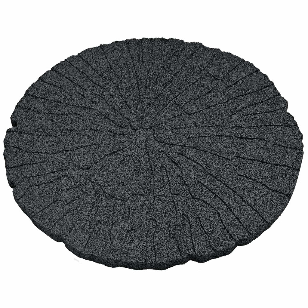 vidaXL Trittsteine 6 pcs Schwarz Ø 45 x 1,8 cm Gummi