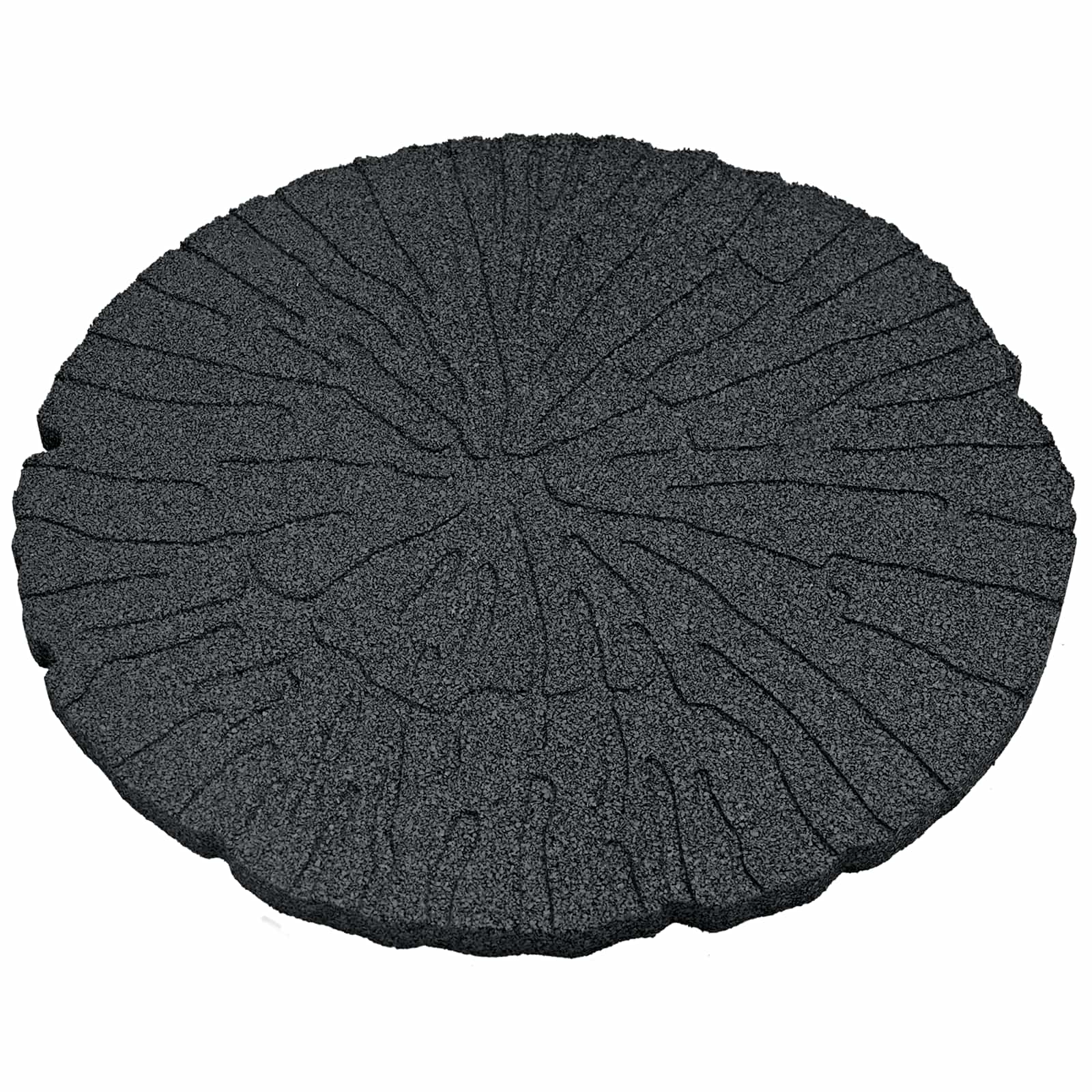 vidaXL Trittsteine 6 pcs Schwarz Ø 45 x 1,8 cm Gummi