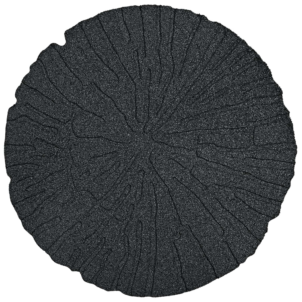 vidaXL Trittsteine 6 pcs Schwarz Ø 45 x 1,8 cm Gummi