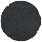 vidaXL Trittsteine 6 pcs Schwarz Ø 45 x 1,8 cm Gummi