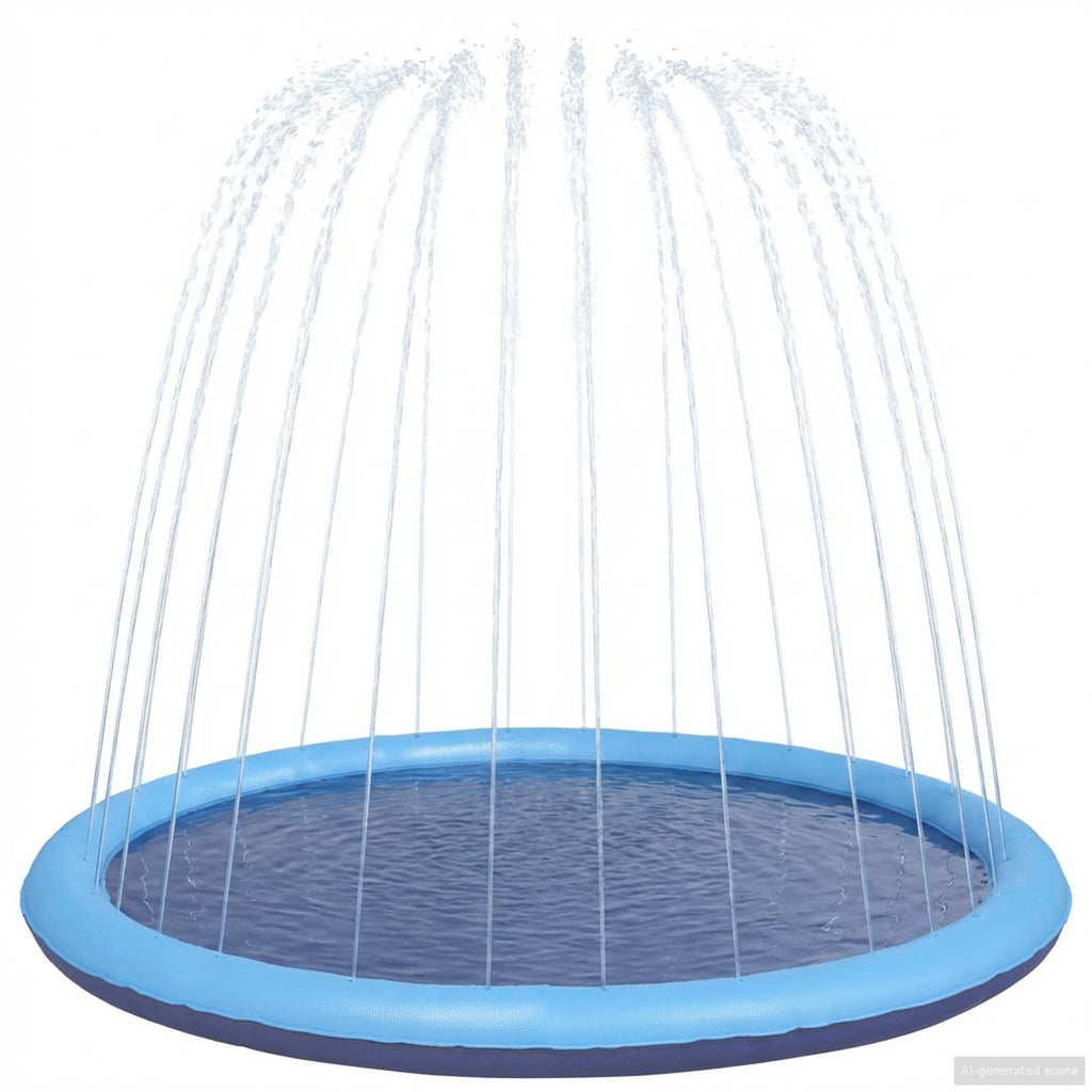 vidaXL Planschbecken für Kinder und Hunde Blau Ø150 x 10 cm PVC