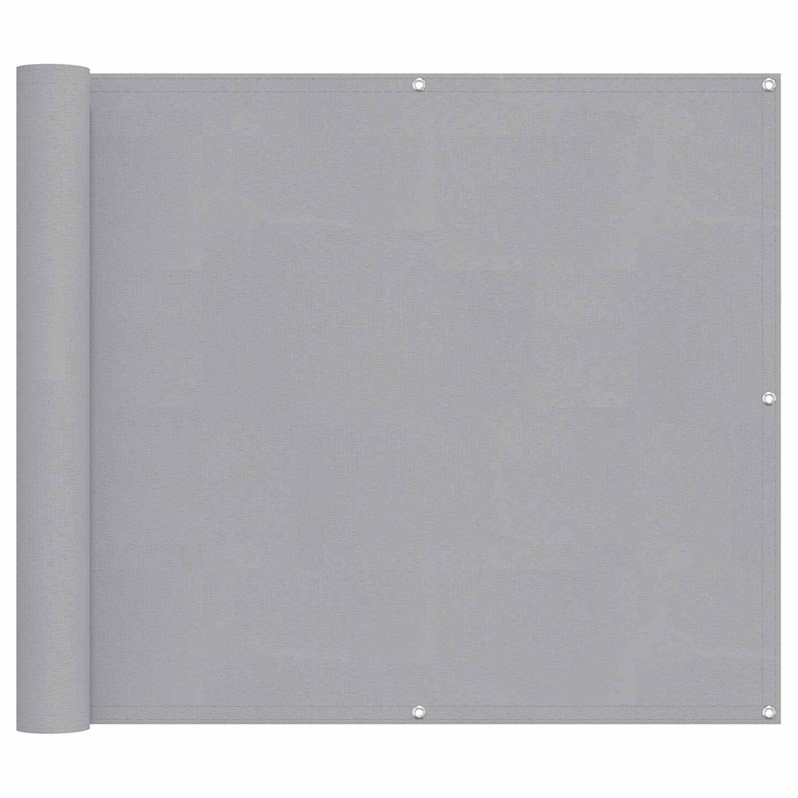 vidaXL Balkonsichtschutz Hellgrau 100 x 200 cm Oxford-Stoff