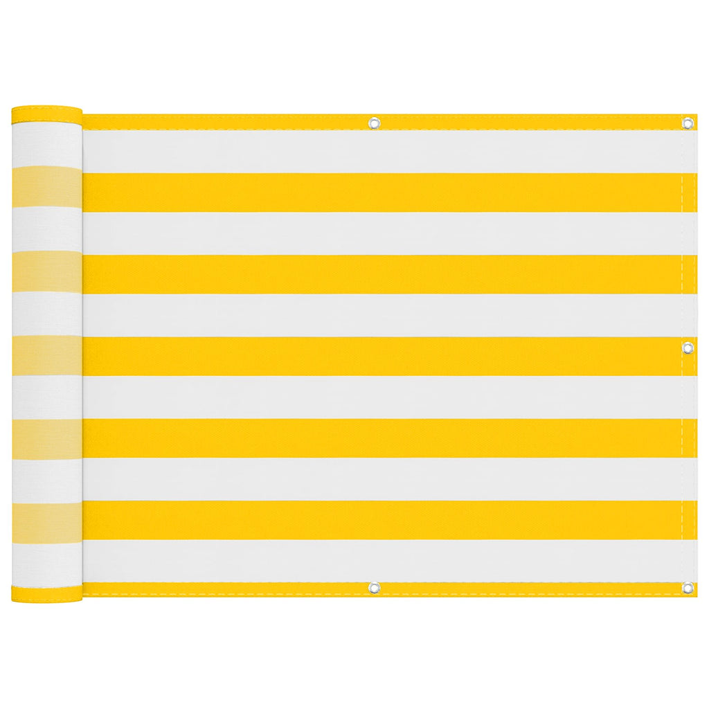vidaXL Balkonsichtschutz Gelb und Weiß 75 x 200 cm