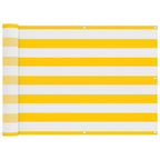 vidaXL Balkonsichtschutz Gelb und Weiß 75 x 200 cm