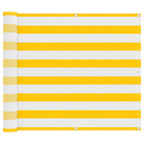 vidaXL Balkonsichtschutz Gelb und Weiß 100 x 200 cm Oxford-Stoff