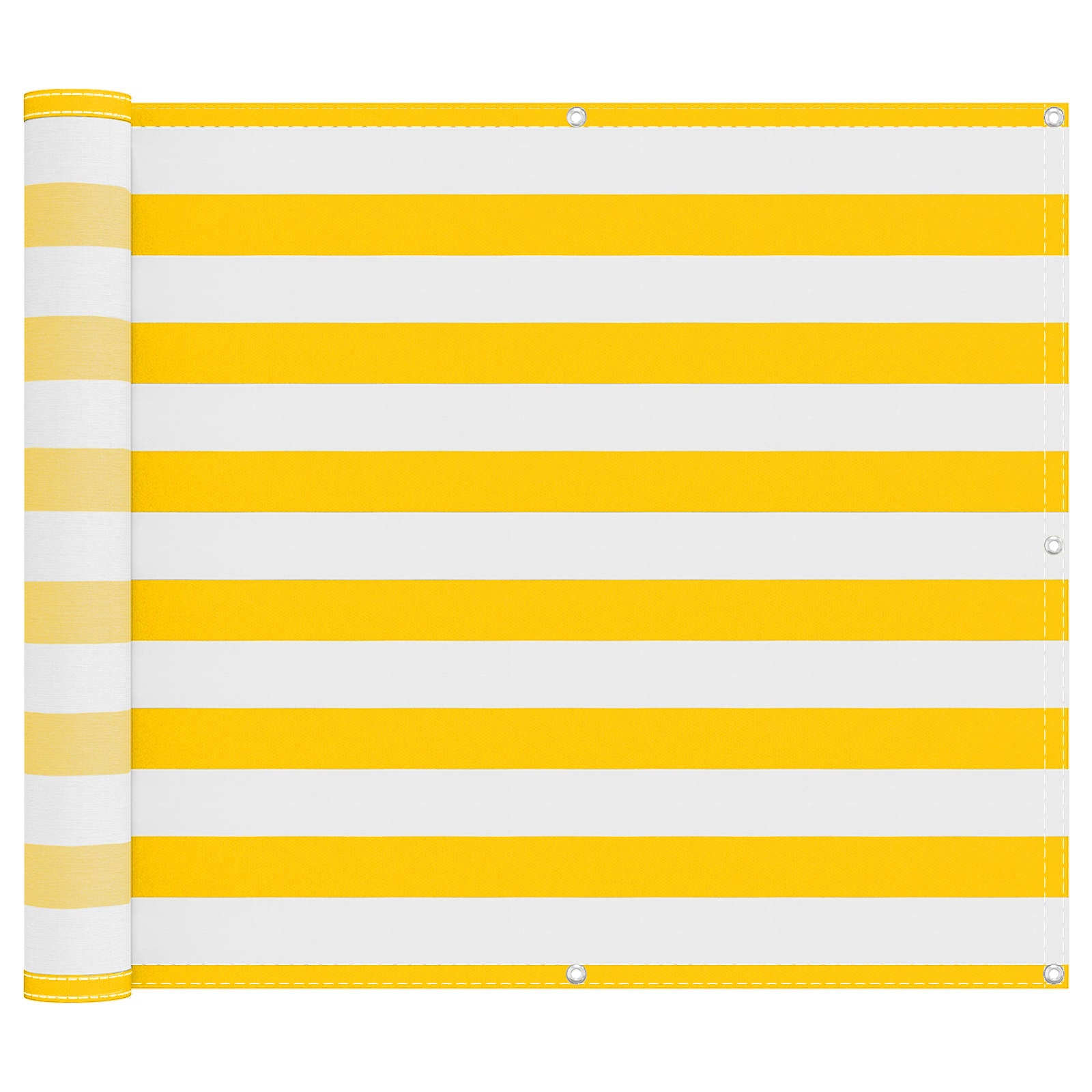 vidaXL Balkonsichtschutz Gelb und Weiß 100 x 200 cm Oxford-Stoff