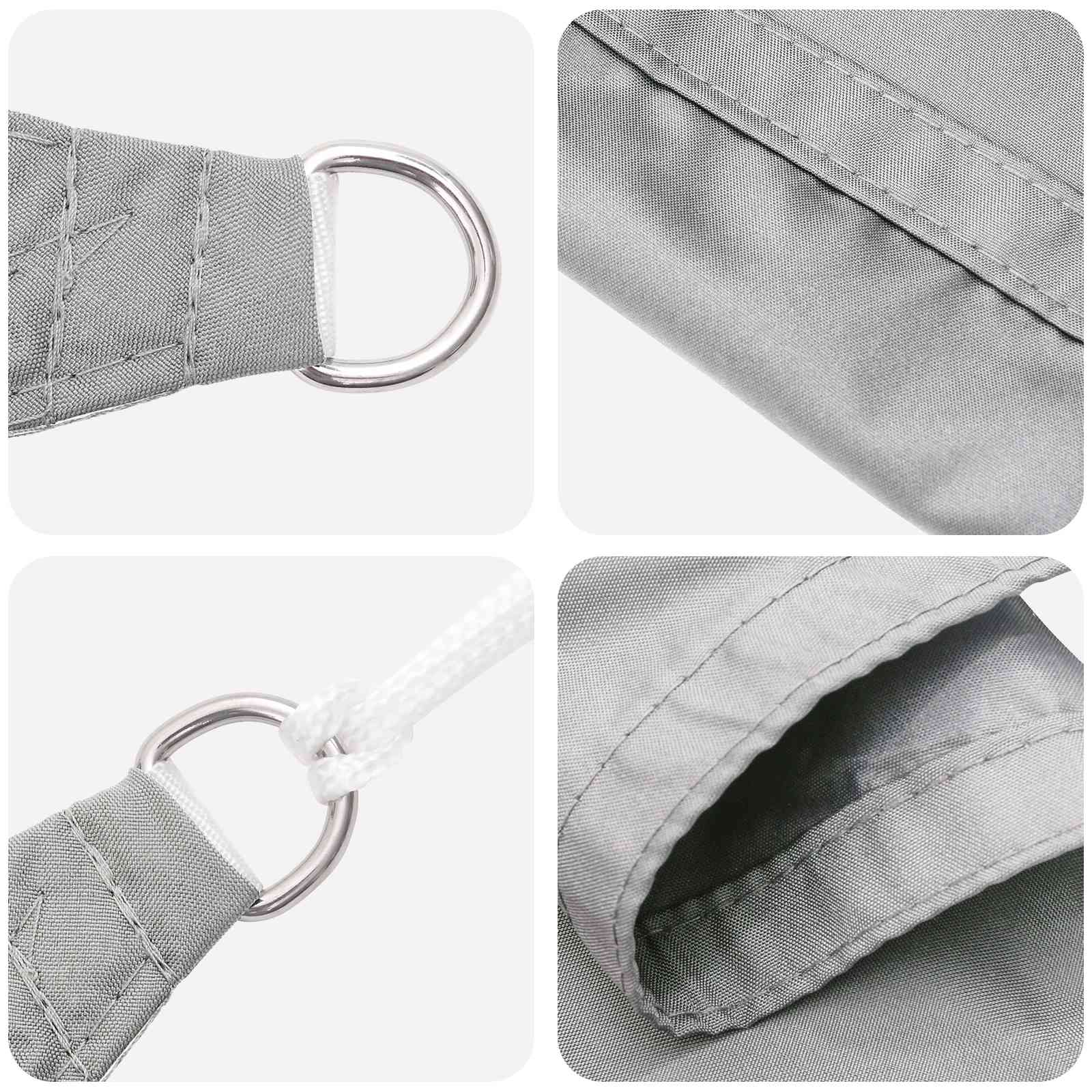 vidaXL Sonnensegel Hellgrau 6 x 2 m 100 % Polyester Oxford