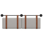 vidaXL Hängevorderseite Uni Wolkengrau 130 x 55 x 5 cm Antikes PU