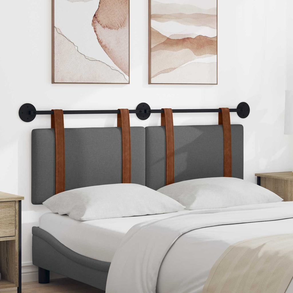 vidaXL Hängevorderseite Uni Dunkelgrau 130 x 55 x 5 cm Antikes PU