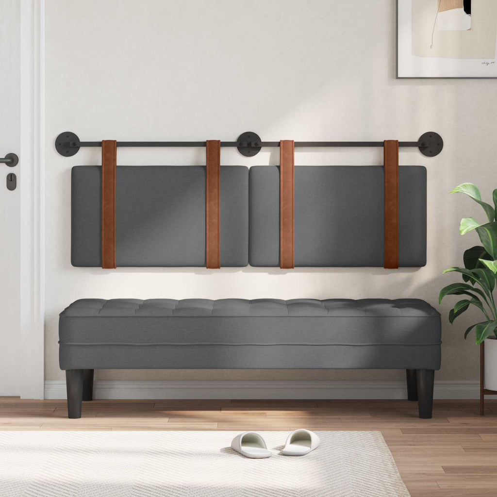 vidaXL Hängevorderseite Uni Dunkelgrau 130 x 55 x 5 cm Antikes PU
