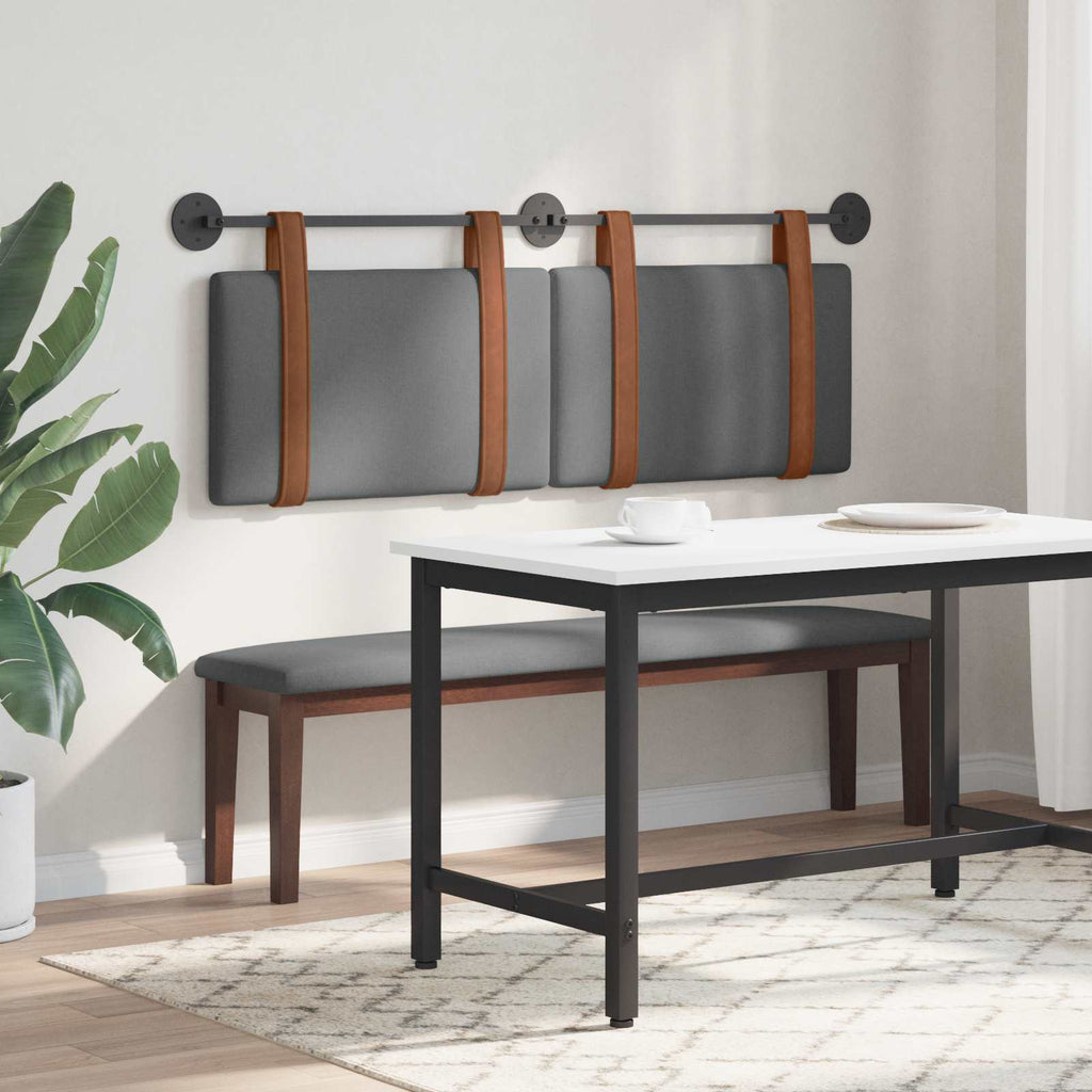 vidaXL Hängevorderseite Uni Dunkelgrau 130 x 55 x 5 cm Antikes PU