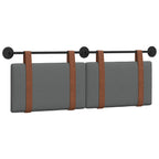vidaXL Hängevorderseite Uni Dunkelgrau 130 x 55 x 5 cm Antikes PU