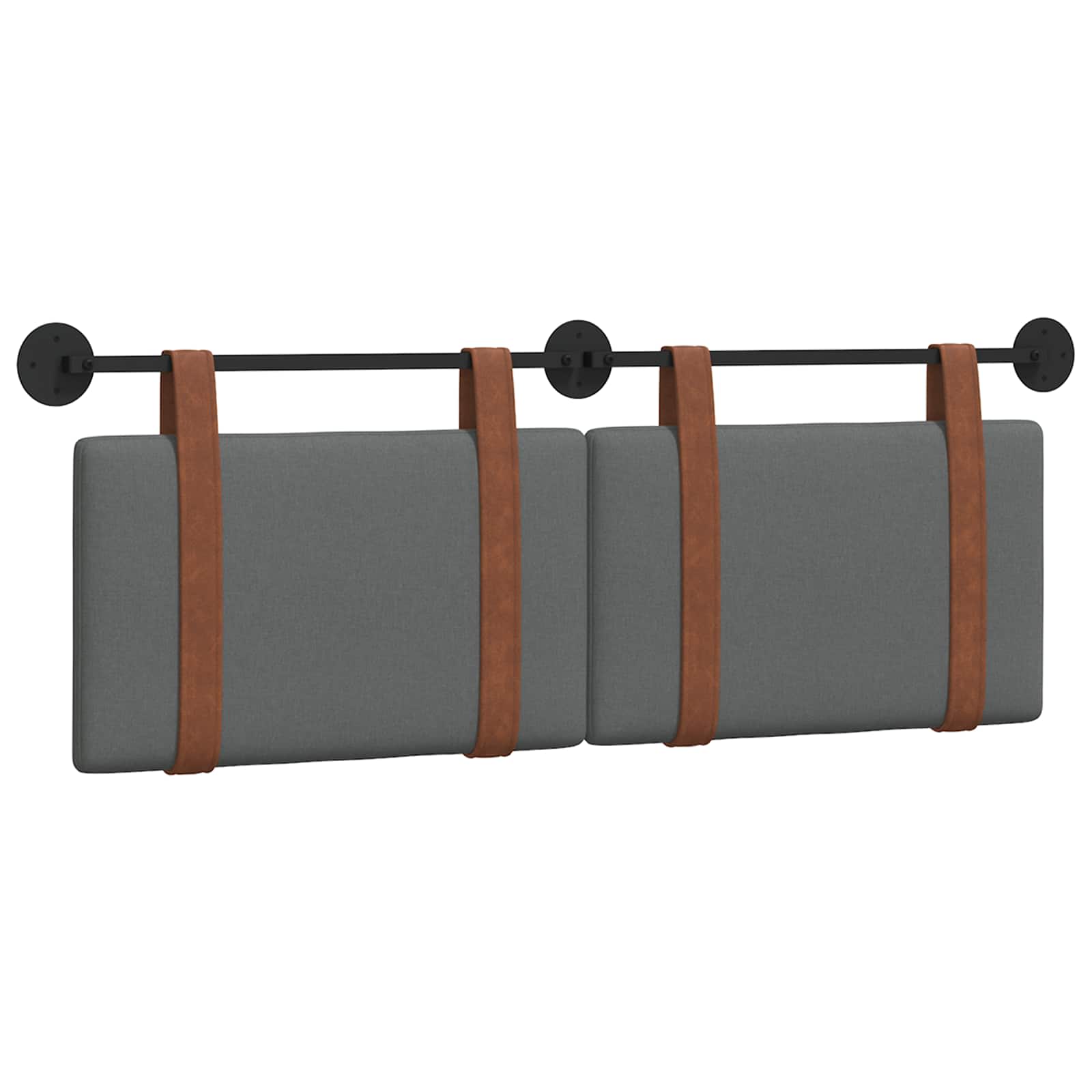 vidaXL Hängevorderseite Uni Dunkelgrau 130 x 55 x 5 cm Antikes PU