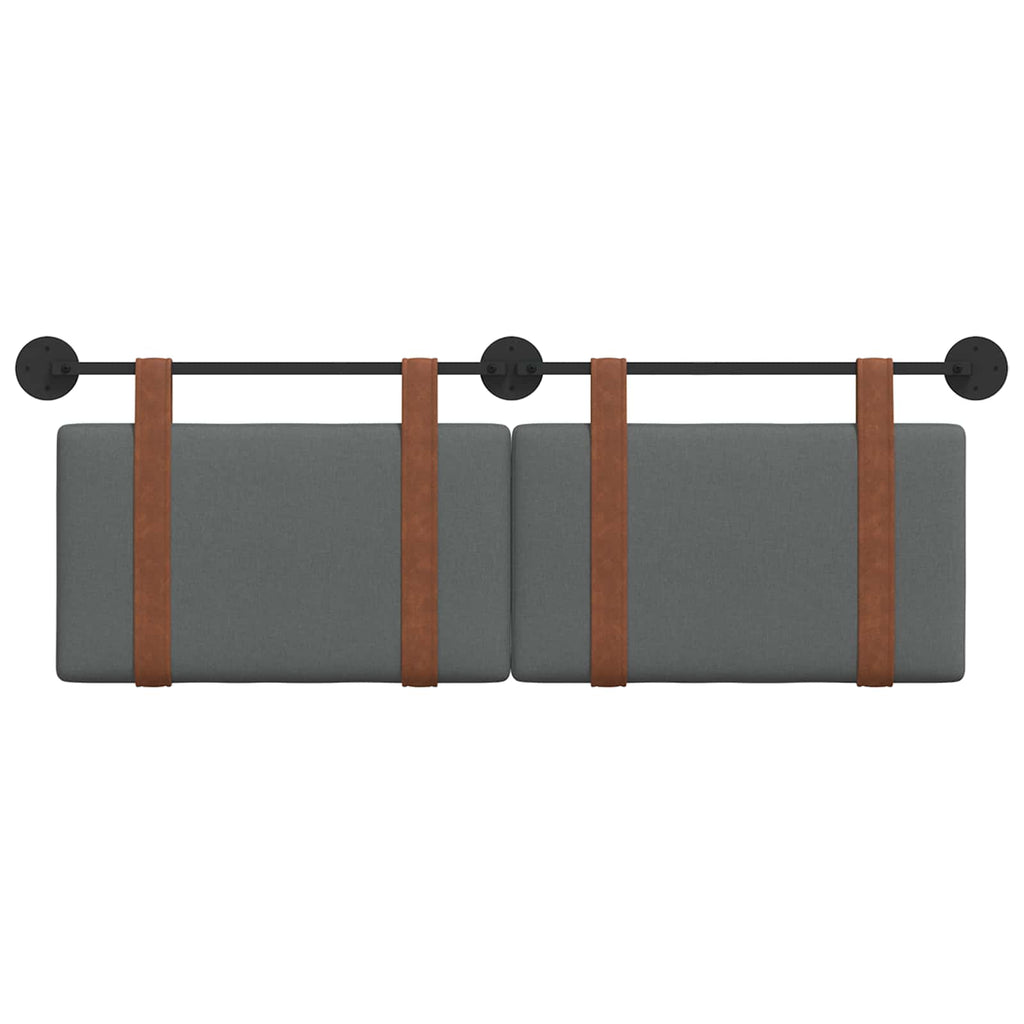 vidaXL Hängevorderseite Uni Dunkelgrau 130 x 55 x 5 cm Antikes PU