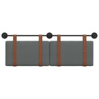 vidaXL Hängevorderseite Uni Dunkelgrau 130 x 55 x 5 cm Antikes PU