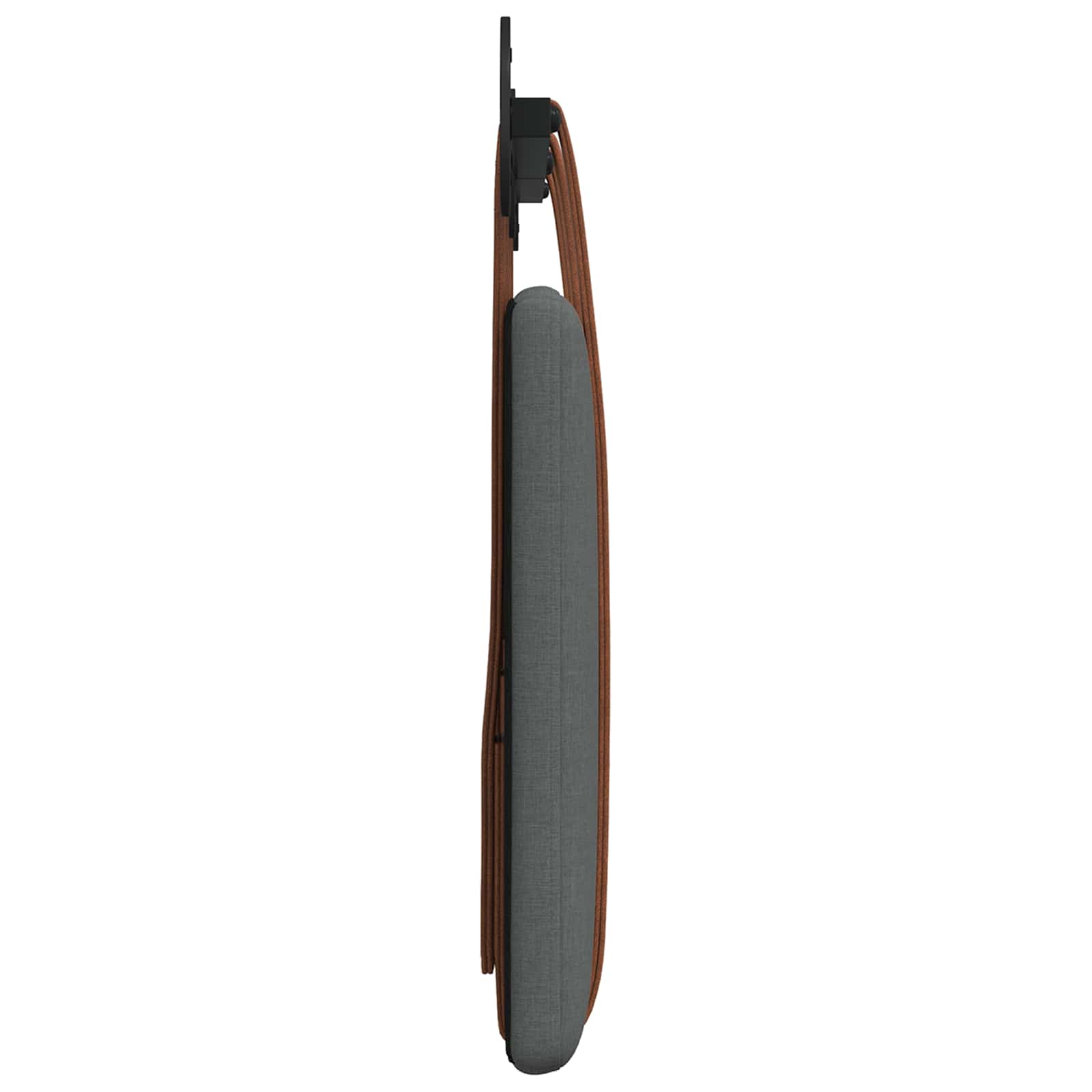 vidaXL Hängevorderseite Uni Dunkelgrau 130 x 55 x 5 cm Antikes PU