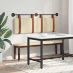vidaXL Hängevorderseite Wandmontiert Creme 130 x 55 x 5 cm Antikes PU