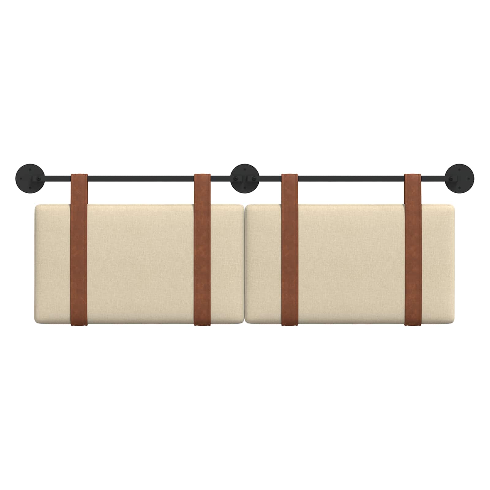 vidaXL Hängevorderseite Wandmontiert Creme 130 x 55 x 5 cm Antikes PU